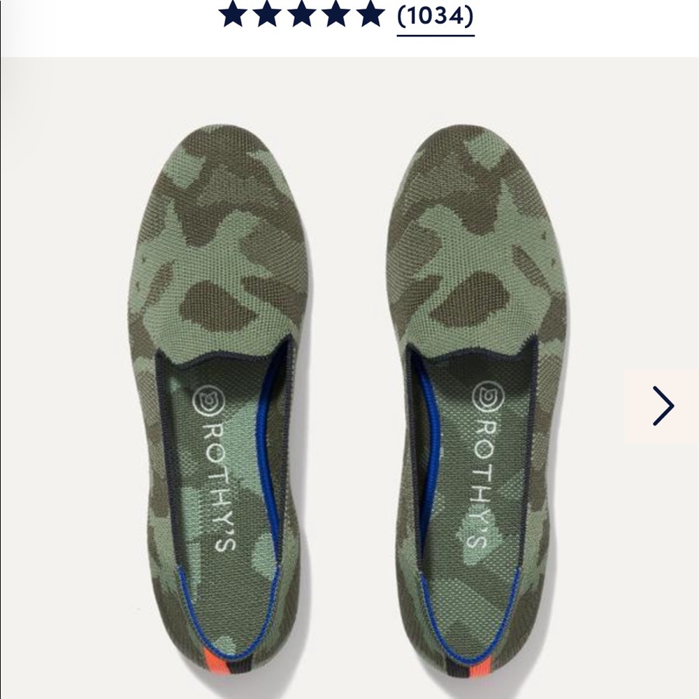Rothy’s “The Loafer” in green camo